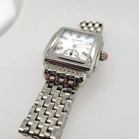 Michele Ladies Mini Deco with Diamond Dial (7635) - Picture 8 of 13